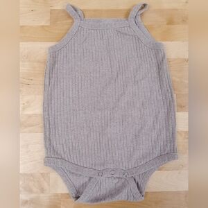 Kate Quinn Heather Taupe Ribbed Bodysuit 2T